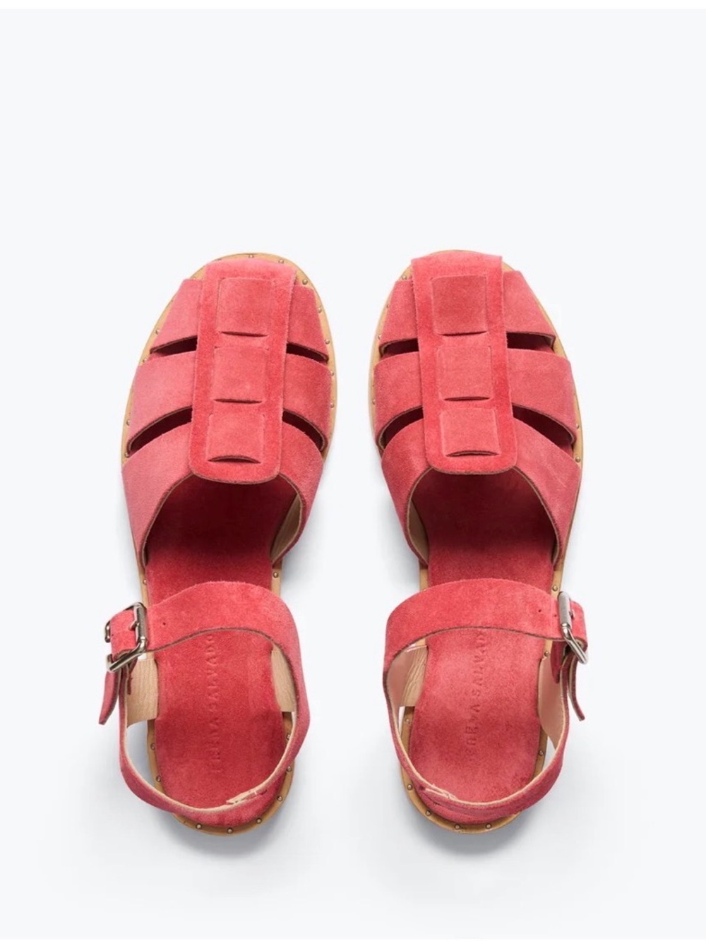 Women's Coral/Watermelon Sera Suede Fisherman Sandals Freda Salvador 10.5